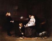 Eugene Carriere The Sick Child oil
